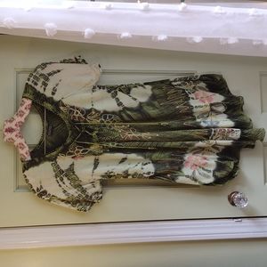 Women's 100% Viscose green tye dye blouse size S